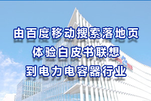由百度移动搜索落地页体验白皮书联想到电力电容器行业