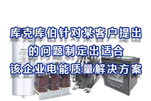 库克库伯根据某客户开关室提出的问题制定出适合该企业电能质量解决方案