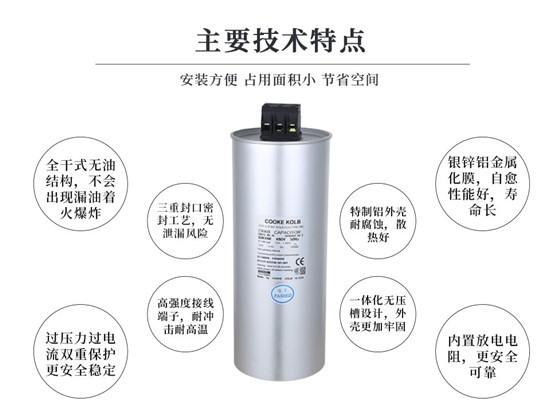 无功补偿电容器主要技术特点