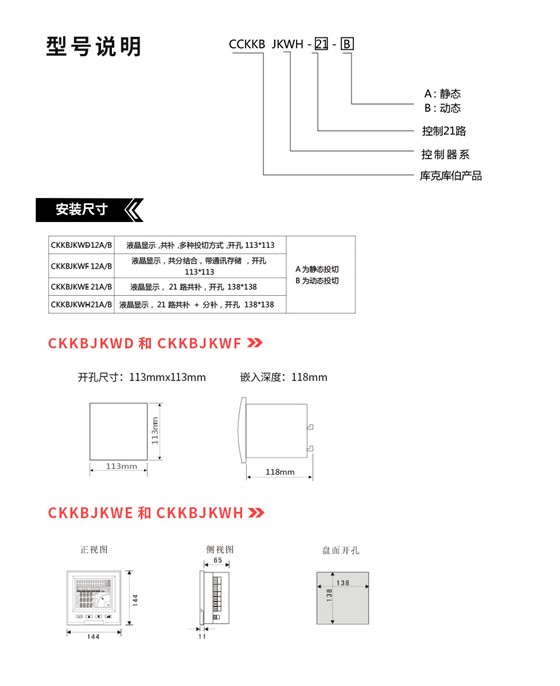 21路控制器型号说明