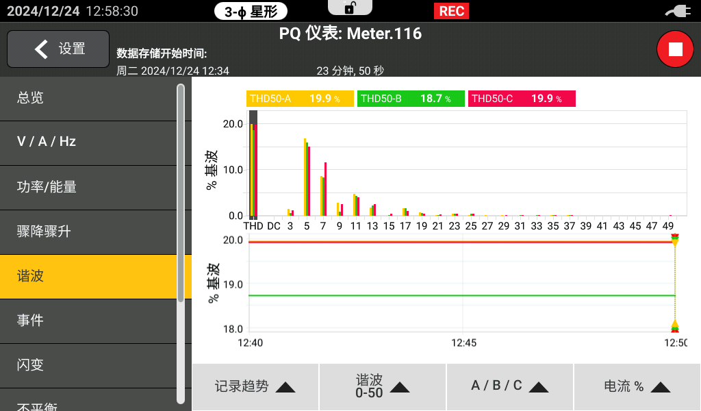 o7714-造纸厂补偿柜_改造前谐波频谱实测.png